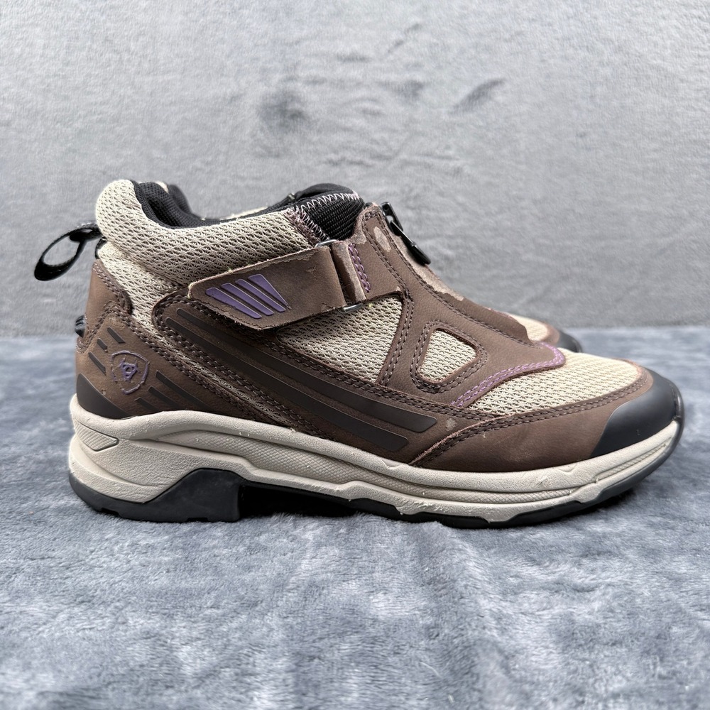 Ariat Terrain Zip Hiking Boots Women 8.5 Waterproof Brown Purple Excellent